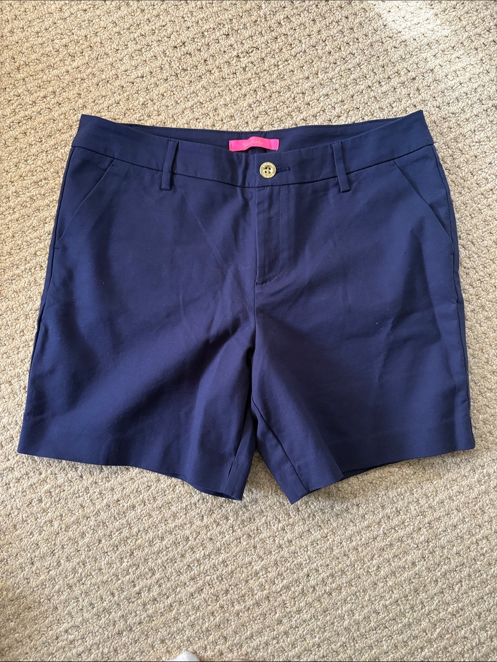 NWT Lilly Pulitzer Shara Mid Rise Stretch Shorts Navy